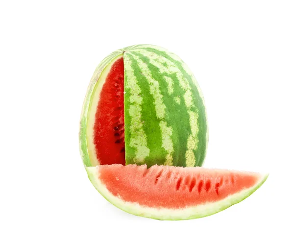 Die reife geschnittene Wassermelone — Stockfoto
