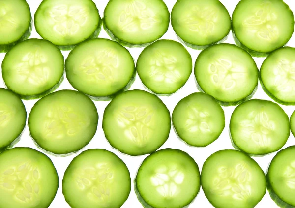 Sappige ringen van een komkommer — Stockfoto