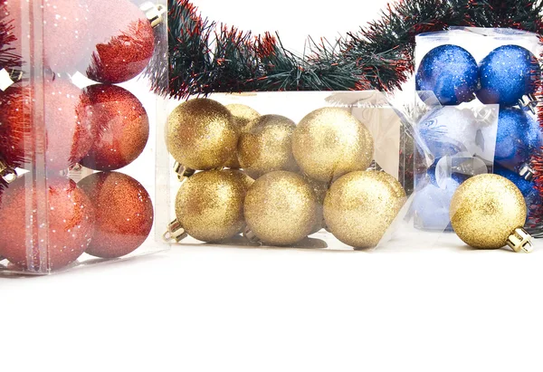 Set shining kerstboom decoratie — Stockfoto