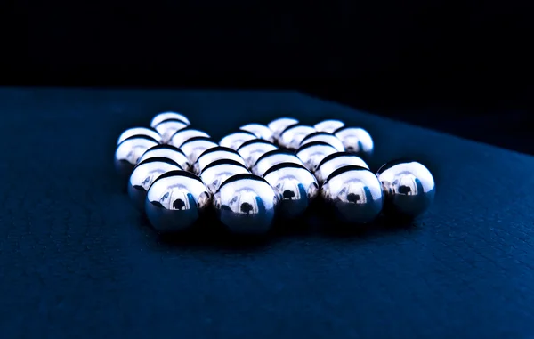 Group of metal silver balls — Stock Photo, Image