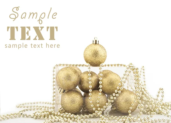 Csoportja, csillogó karácsonyfa dekoráció — Stock Fotó