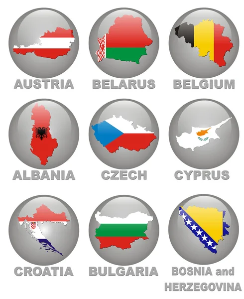 Symbole der europäischen Länder — Stockfoto