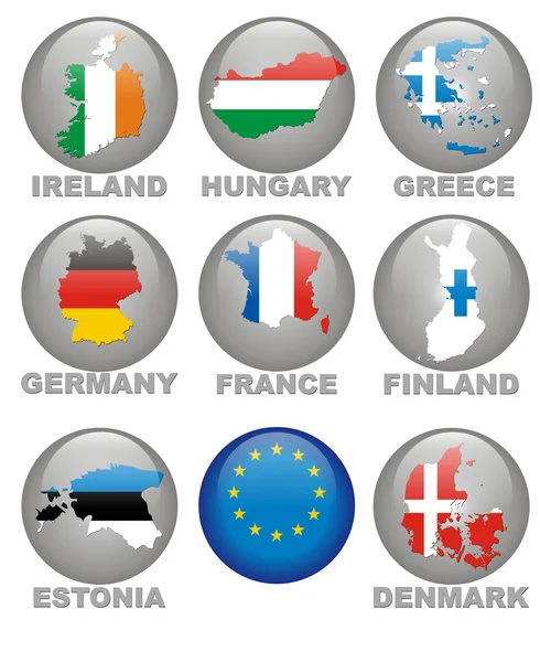 Symbole der europäischen Länder — Stockfoto