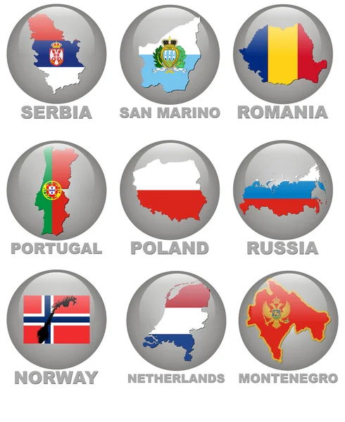 Az Európai országok szimbolikában — Stock Fotó