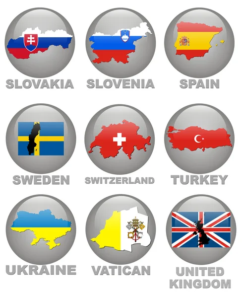 Symboliek van de Europese landen — Stockfoto