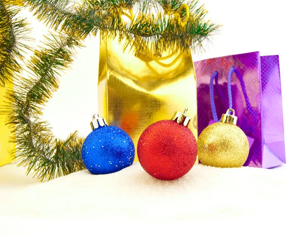Ensemble de décorations d'arbres de Noël — Photo