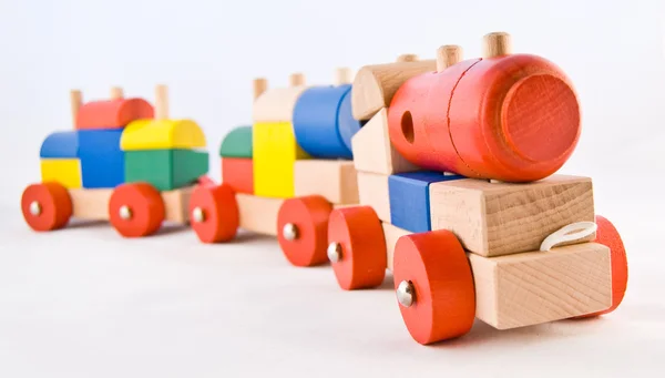木制玩具火车 — 图库照片