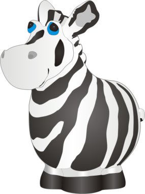 Vector toy zebra clipart