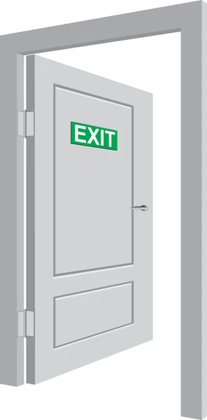 Porte ouverte grise — Image vectorielle