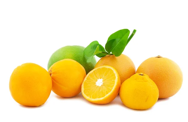 橙子用叶子 — 图库照片