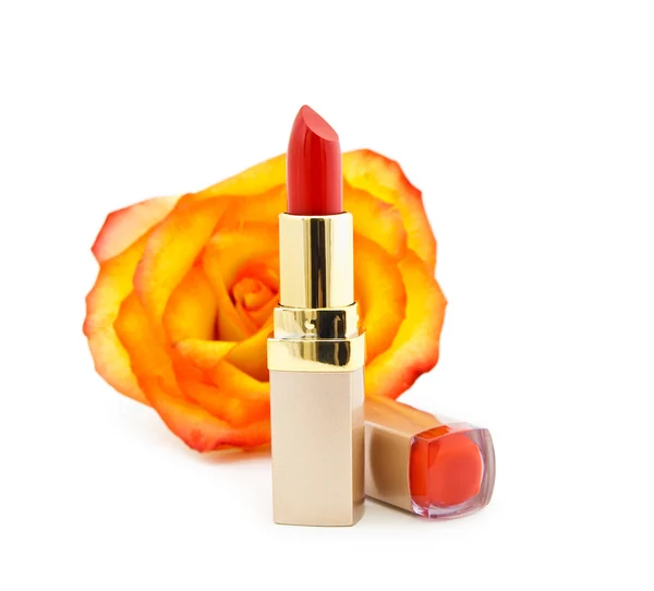 Red lipstick and kiss trace — Stock Photo, Image