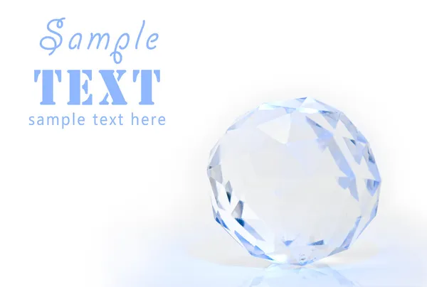Crystal sphere with a facet — Stock Photo, Image