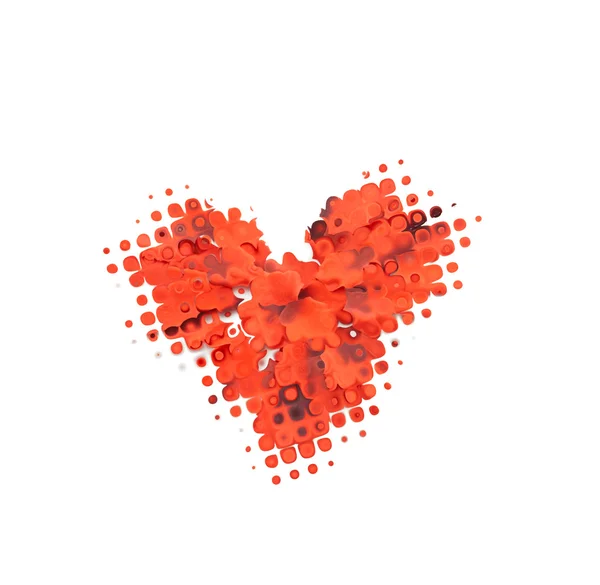 Símbolo na forma de coração vermelho — Fotografia de Stock