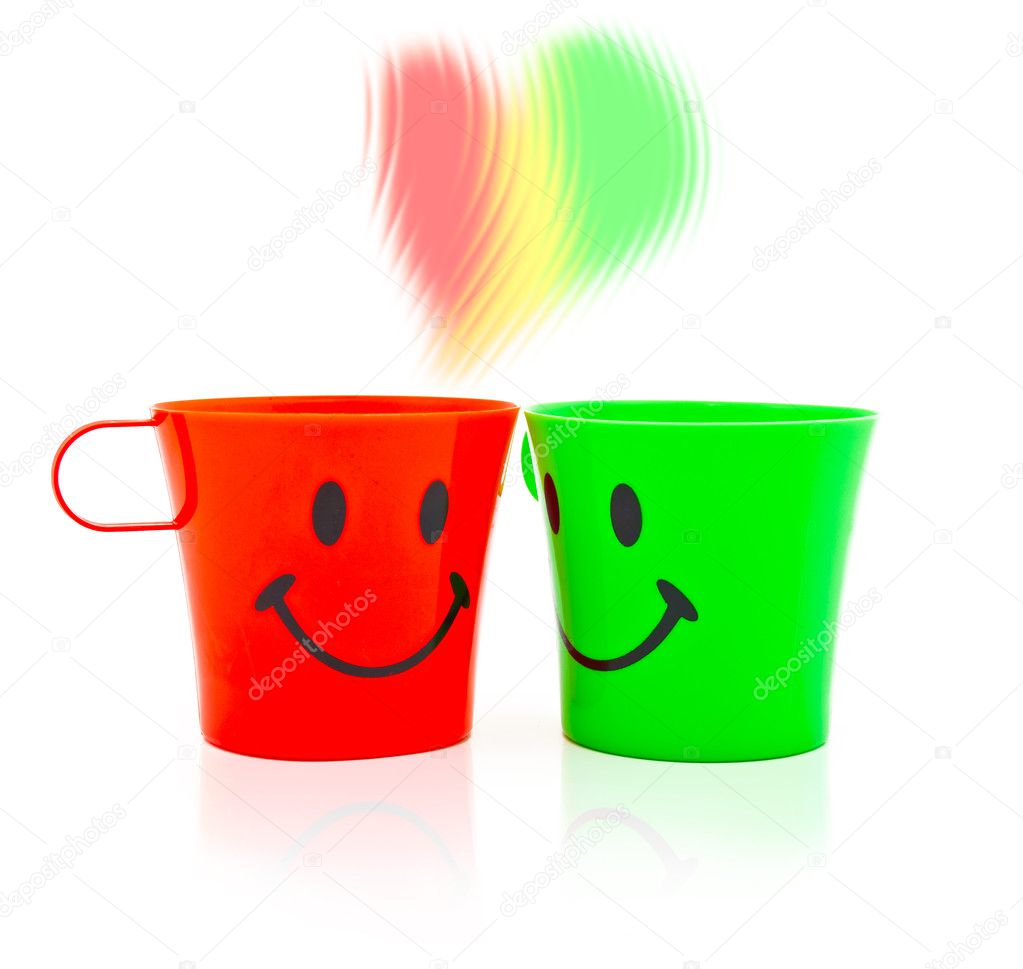 Multi-colored bright cups