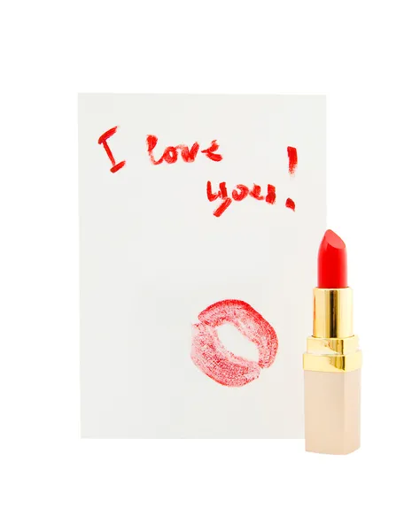 En inskripsjon "Jeg elsker du".  " – stockfoto