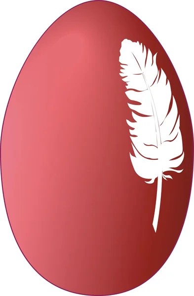 Œuf de Pâques rouge — Image vectorielle