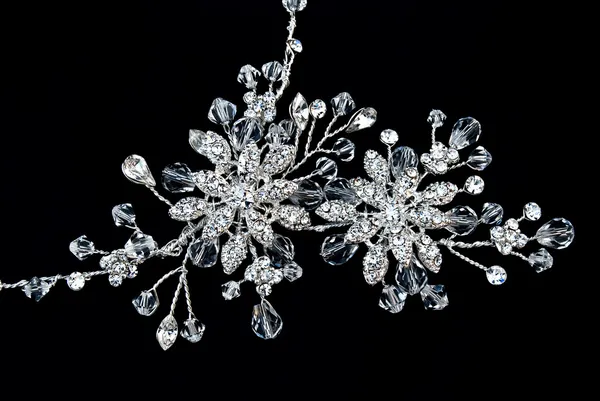 Schöne Halskette aus Kristallen — Stockfoto