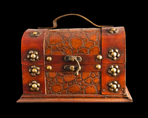 Old brown chest isolated — Stock Photo, Image