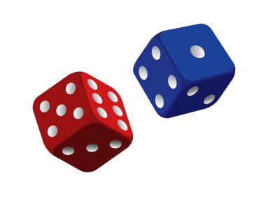 Playing dices clipart