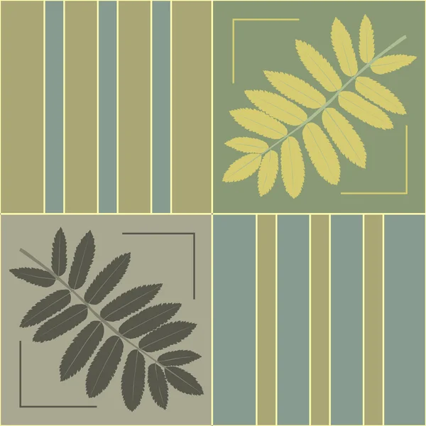 Шаблон с листочками — стоковый вектор