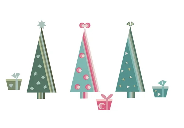 Tres árboles de Navidad — Archivo Imágenes Vectoriales