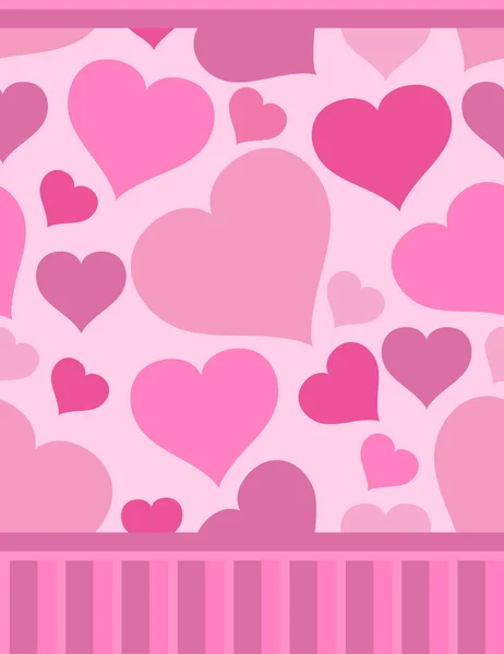 Naadloze valentine patroon met hart — Stockvector