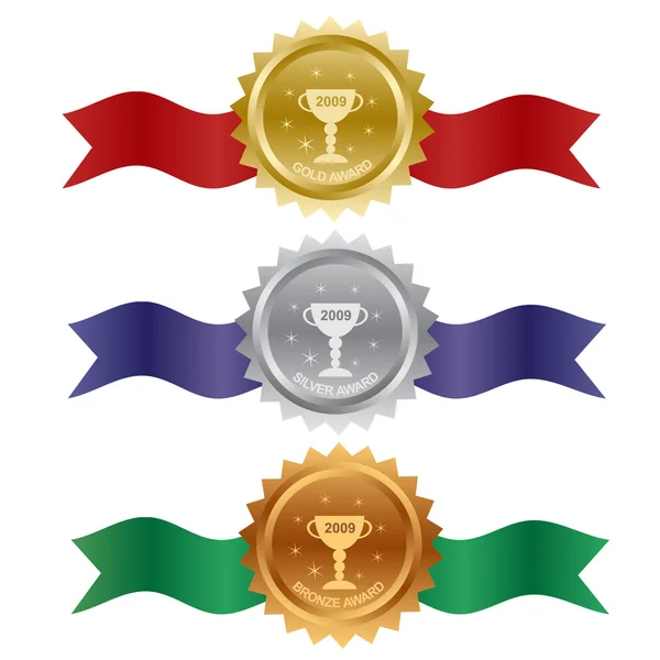 Set van awards — Stockvector