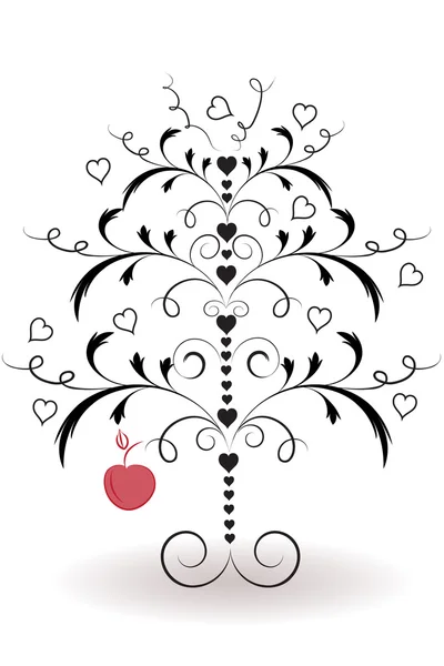 Ornament met apple — Stockvector