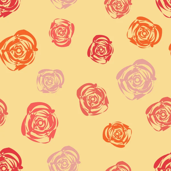 Abstracte naadloze patroon met rozen — Stockvector