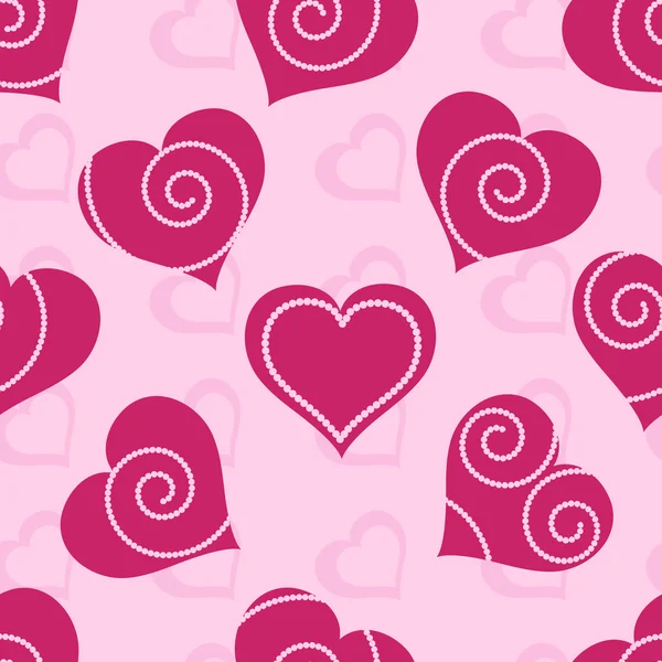 Seamless pattern with hearts — Stock Vector