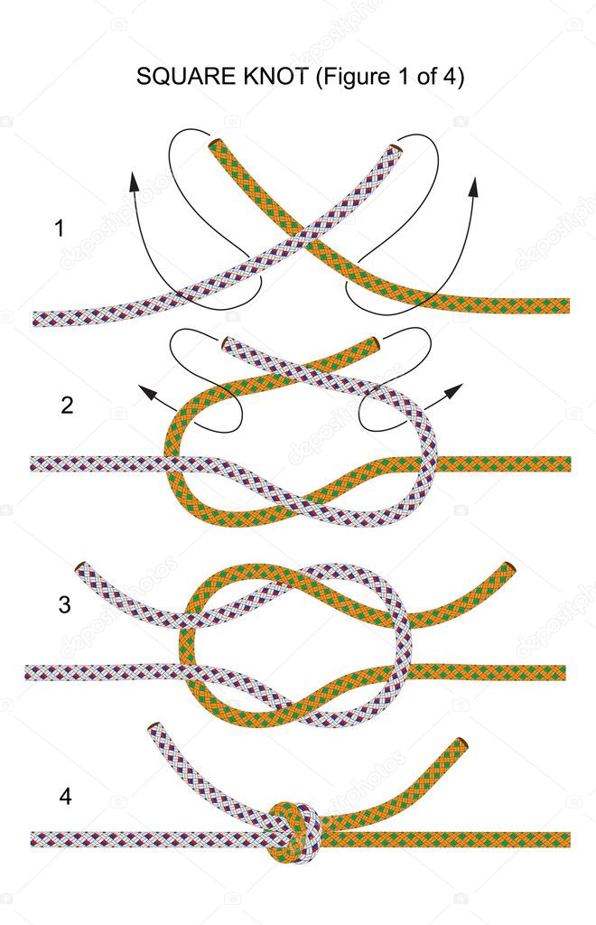Square knot (illustration 1 of 4) Stock Vector Image by ©sivanova #1555894
