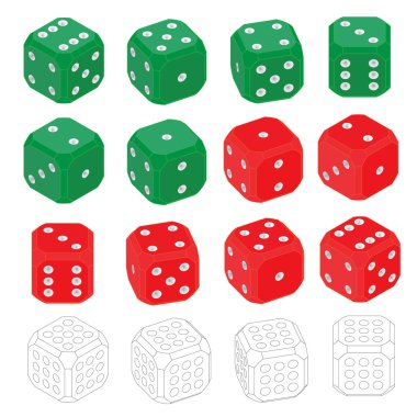 Set of dices clipart