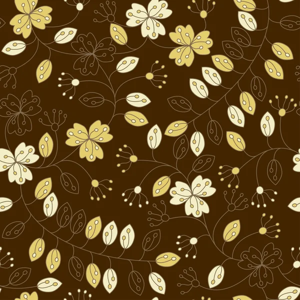 Abstract seamless pattern with flowers — Stock Vector