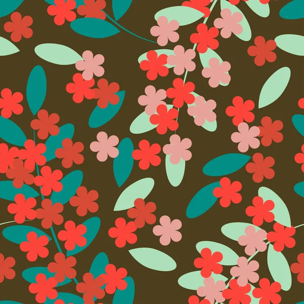 Abstract seamless pattern with flowers — Stock Vector