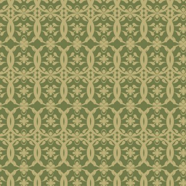 Abstract seamless ornament on green back clipart