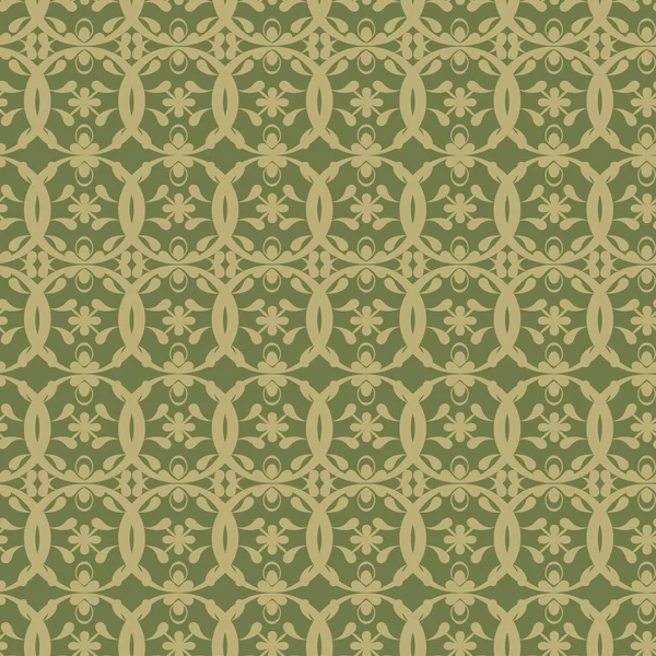 緑の背中に抽象的なシームレスな飾り — ストックベクタ