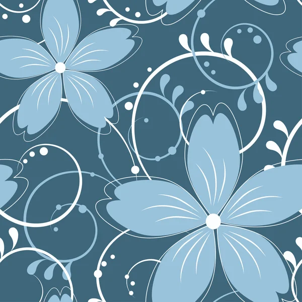 Nahtloses Muster mit eleganten Blumen — Stockvektor