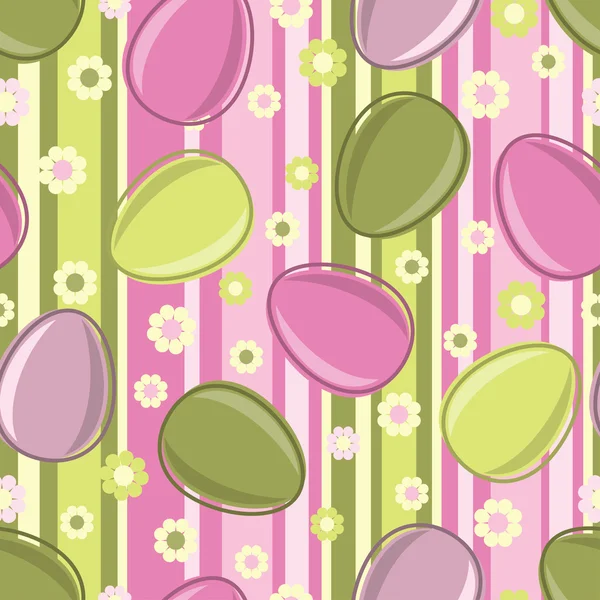 Modèle sans couture de Pâques avec des œufs — Image vectorielle