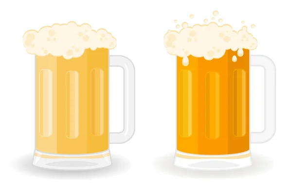 Очки с пивом — стоковый вектор