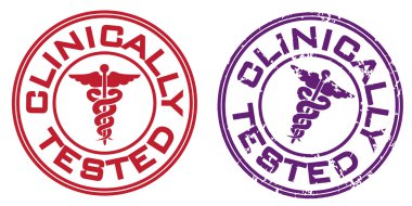 Clinically tested stamp clipart