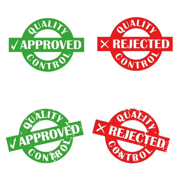 Approved and rejected ink stamps — Stock Vector