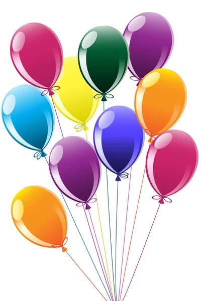 Set de coloridos globos de aire — Vector de stock
