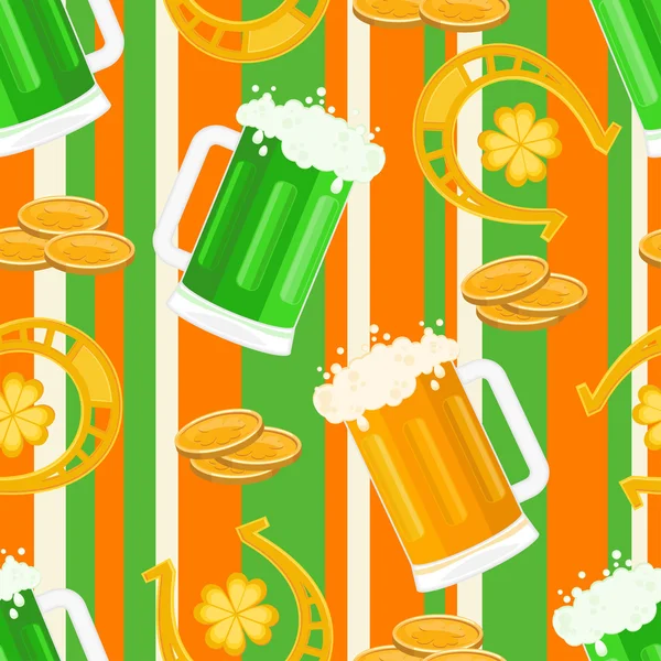 St. Patrick's Day seamless pattern — Stock Vector