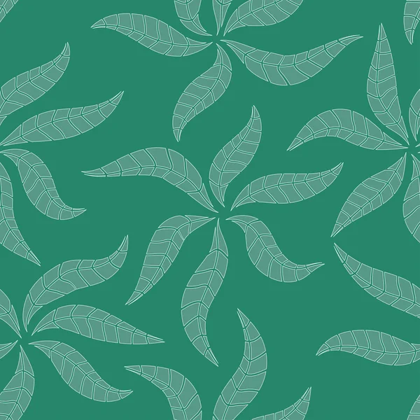 Бесшовный рисунок с абстрактными листьями — стоковый вектор