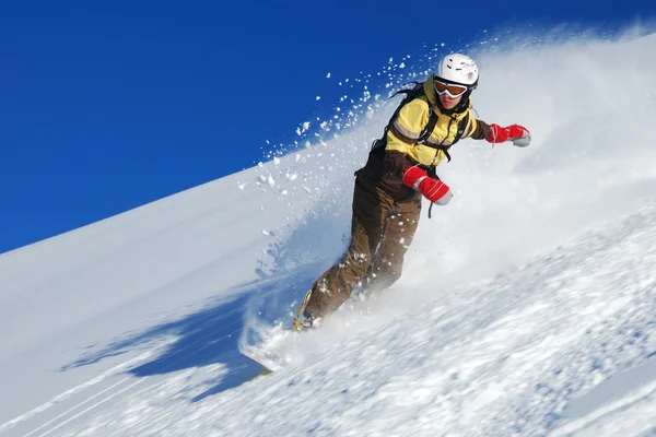 Jovencita snowboarder — Foto de Stock