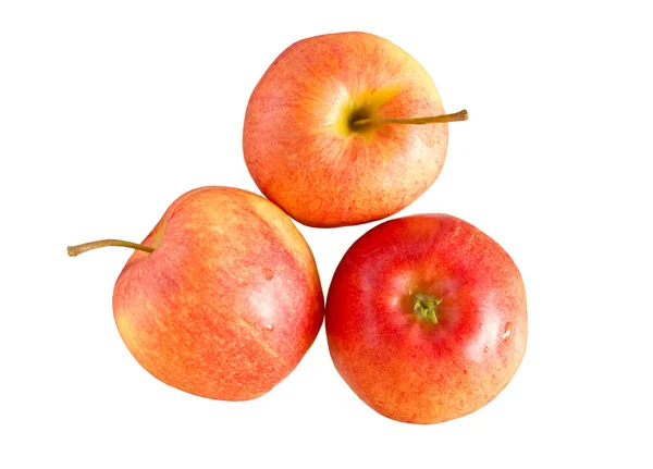 stock image Three apples on white background