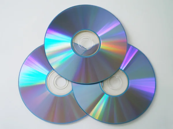 stock image Three compact discs