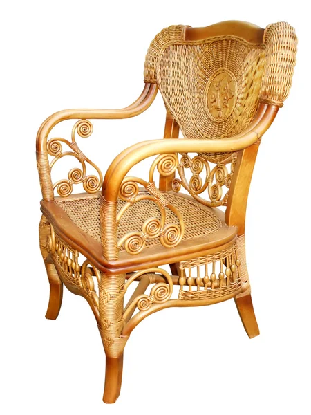 Hermosa silla de mimbre — Foto de Stock