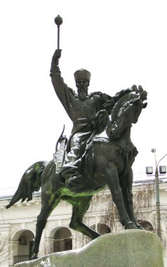 adam atlı heykeli