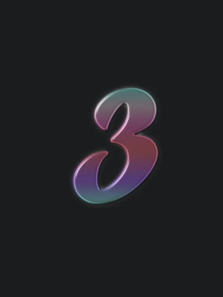 Number with an interesting effect — Stock Photo, Image